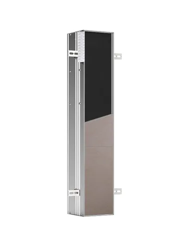 Emco Asis Plus 975611001 - Portarrollos de papel higiénico empotrado con bisagra de aluminio para puerta derecha