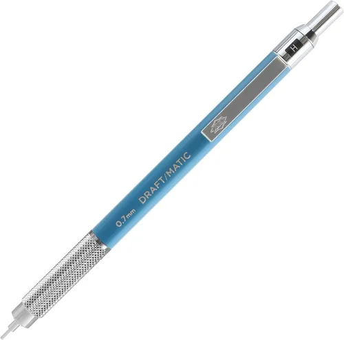 ALVIN Lápiz mecánico DM07 Draft/Matic®, 0.7mm, herramienta de dibujo y diseño de acero inoxidable para estudiantes y profesionales, ideal para