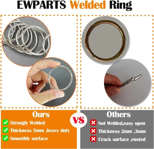 Miniatura 9 de Ewparts Anillos de metal de 2 pulgadas para colgar plantas, anillos de macramé de acero soldado de plata, anillos de metal para macramé, paquete