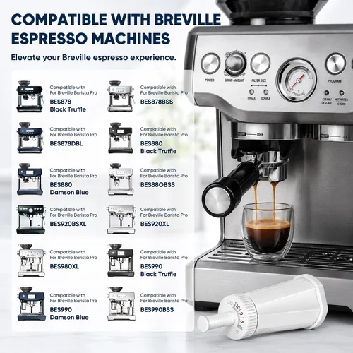 Miniatura 5 de Paquete de 2 filtros de agua de repuesto para máquina de café espresso Breville Claro Swiss - Comparable a la pieza #BES008WHT0NUC1