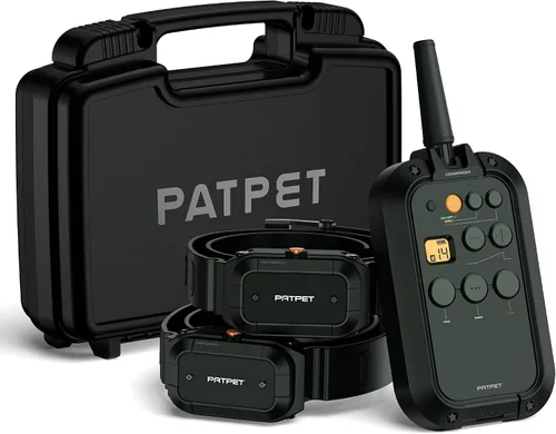 Miniatura 7 de PATPET Collar de choque de perro para 2 perros, collar E de rango de 3/4 millas para entrenamiento de perros con 3 modos de entrenamiento, collar
