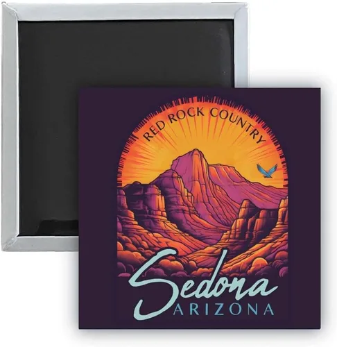 Miniatura 4 de Sedona Arizona Design C Souvenir - Imán para nevera, 2.5 x 2.5 pulgadas, paquete de 2