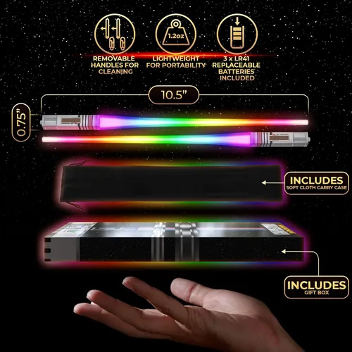 Miniatura 8 de Lightsable - Palillos de sable de sable de luz LED con luz brillante, palillos de sable de sushi, reutilizables, divertidos, Geeky Starwars, juego