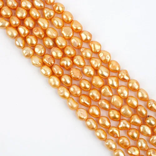 Miniatura 39 de Cuentas de perlas de arroz de agua dulce naturales de 0.35 a 0.35 pulgadas, perlas auténticas de 14 pulgadas, cuentas sueltas para hacer joyas