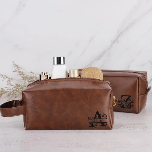 Miniatura 5 de Bolsa de Aseo Personalizada con Nombre Regalos para Hombres, Aniversario Navidad San Valentín Día del Padre Cumpleaños Regalos para Esposo Papá