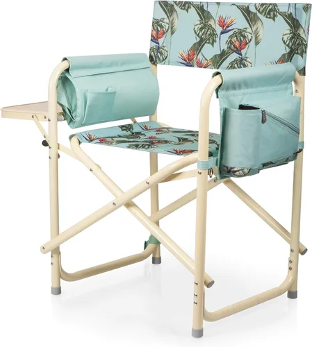 Miniatura 9 de Picnic TIME Silla de directores al aire libre con mesa auxiliar, silla de playa para adultos, silla de camping con mesa Camouflaje