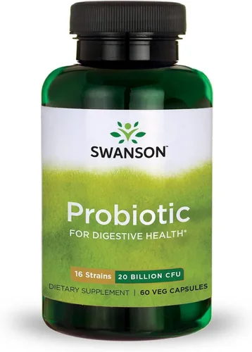 Swanson Probiótico para la salud digestiva del tracto gastrointestinal Apoyo inmunológico Los viajeros apoyan 20 mil millones de UFC con prebiótico