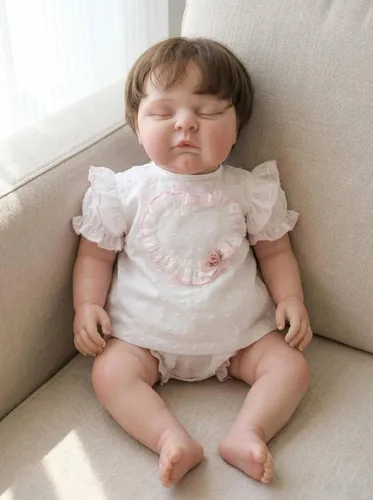 Miniatura 2 de Angelbaby Muñecas de bebé Reborn de la vida real de 20 pulgadas, muñeca realista de silicona de vinilo suave muñeca de bebé durmiendo, muñecas