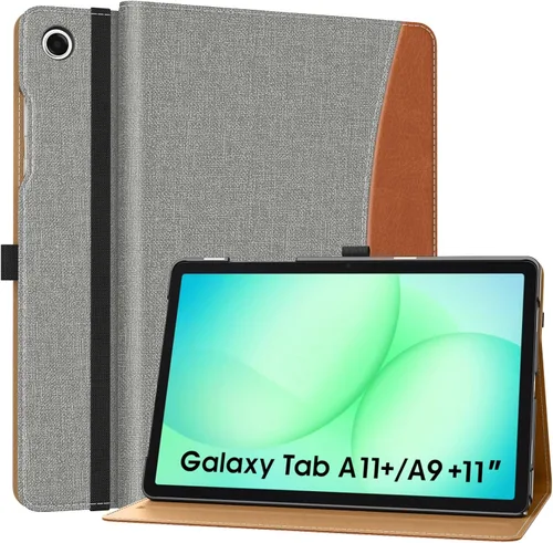Miniatura 24 de MoKo Funda para Samsung Galaxy Tab A11+/ A11 Plus/ A9+/ A9 Plus de 11 pulgadas 2026/2024, piel sintética multiángulo con correa de mano, bolsillo
