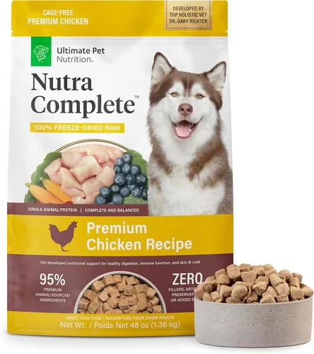 Miniatura 12 de ULTIMATE PET NUTRITION Nutra Complete - Alimento para perros 100% liofilizado crudo formulado por veterinarios con antioxidantes, prebióticos