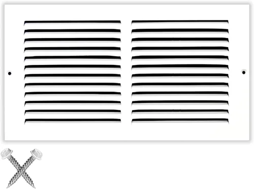 Miniatura 29 de HVAC Premium 30' x 10' [Abertura de conducto] Rejilla de aire de retorno de acero estampado plano - Pared lateral y techo - Cubierta de conducto