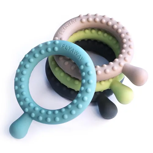 Miniatura 10 de Juguetes sensoriales para niños, bebés y niños pequeños, paquete de 4, juguetes de dentición en forma de P para 3-6, 6-12 meses, estimulación motora