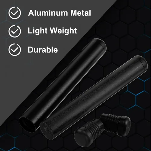 Miniatura 5 de Amylove 5 piezas de estuche pequeño y lindo de metal de aluminio impermeable de metal para bolso, bolsillo, viaje, 4.5 pulgadas (negro)
