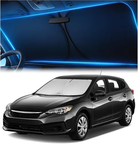 Miniatura 19 de Parasol para parabrisas para Honda Civic 2022 2023 2024 2025 2026 – Tecnología innovadora sin paso de luz, recorte para espejo, bloquea el 99%