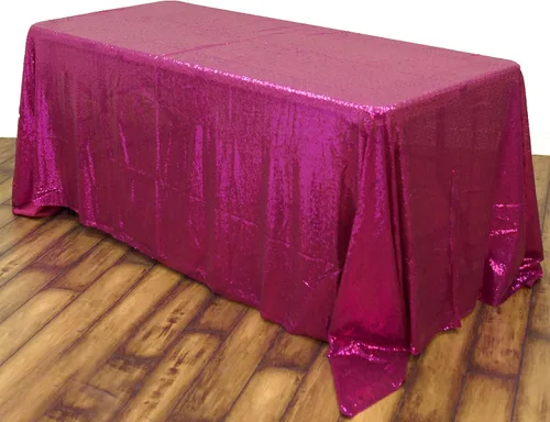 Miniatura 20 de Tableclothsfactory Luxury Collection Duchess - Mantel rectangular de lentejuelas, 60 x 126 pulgadas, color plateado