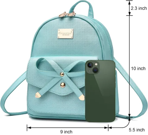 Miniatura 3 de Bonita mochila de piel con lazo para mujer