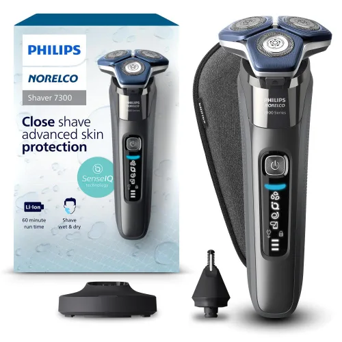 Miniatura 17 de Philips Norelco Shaver 7200 - Afeitadora eléctrica recargable en seco y húmedo con tecnología SenseIQ y recortadora emergente, S7887/82