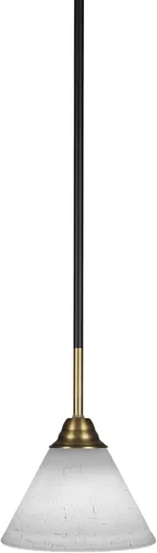 Miniatura 129 de Toltec Lighting Paramount - Mini colgante de 1 luz en acabado negro mate con cristal de arte perla de 7 pulgadas y estilo negro