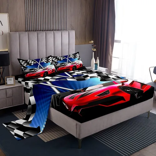 Miniatura 11 de Erosebridal Juego de sábanas tamaño individual de cola de sirena para niños, decoración de habitación de sirena, sábana bajera ajustable