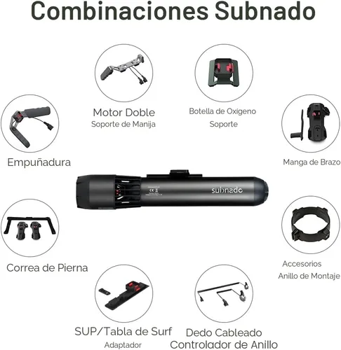 Miniatura 3 de Waydoo Subnado Underwater Scooter Main Unit, Gray/Red