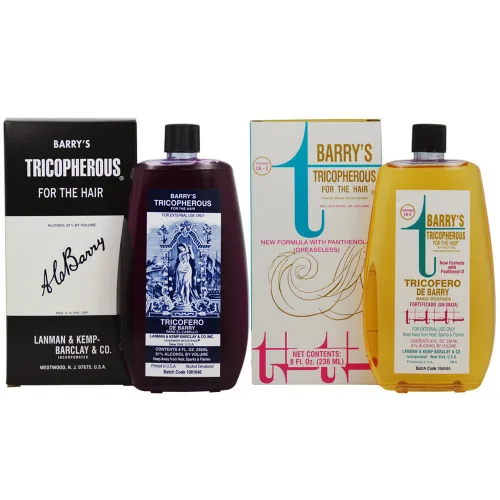 LK Barry's Tricopherous para el cabello sin grasa + líquido regular 8oz "Set"