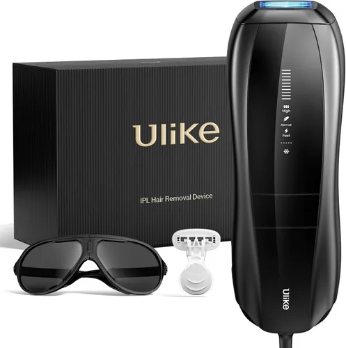 Ulike Dispositivo de depilación X IPL, depilación láser con enfriamiento de hielo, luces dobles y sensor de piel para una depilación casi indolora y