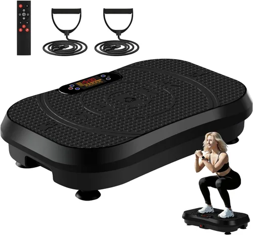 Miniatura 9 de SoftGym Waver Vibration Plate Exercise Machine for Lymphatic Drainage Weight Loss,120 Speed Levels Vibrating Platform with Resistance
