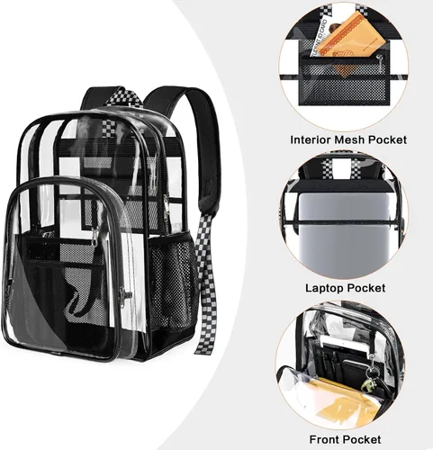 Miniatura 2 de PAMANO Mochila transparente, Negro -, A