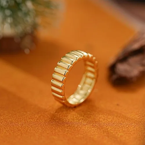Miniatura 5 de Anillos para mujer, modernos y delicados anillos chapados en oro de 14 quilates, hipoalergénicos con circonita cúbica, anillo midi de color rosa