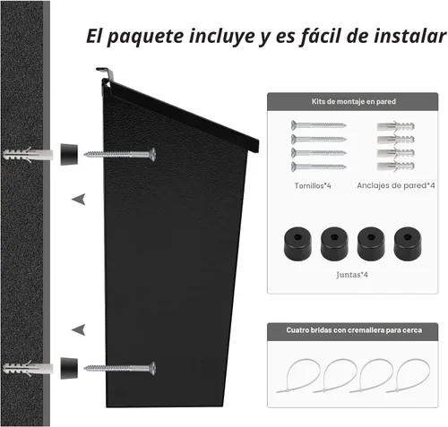 Miniatura 7 de KYODOLED Buzón de pared para casa, buzón de correo de gran capacidad, buzón de metal galvanizado a prueba de óxido, buzones para exteriores, 15.7 x