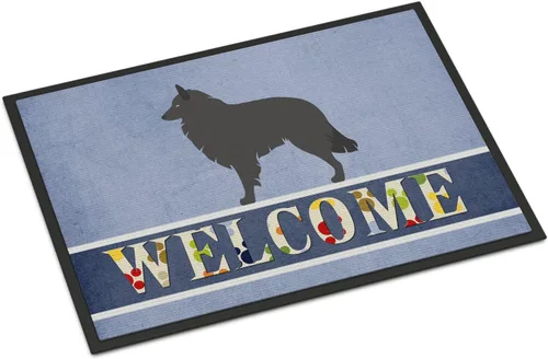 Miniatura 156 de Caroline's Treasures BB8321JMAT - Felpudo de bienvenida Berger Picard de 24 x 36 pulgadas, tapete azul para puerta delantera, para interiores