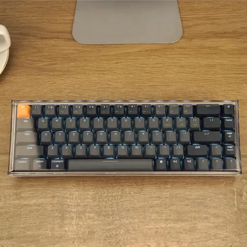 Miniatura 5 de GEEKRIA Cubierta antipolvo para teclado 65%, cubierta de teclado acrílico transparente para teclado mecánico de computadora de 68 teclas, compatible