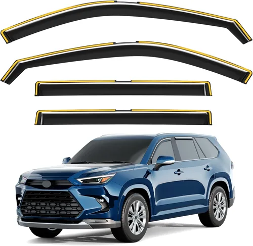 Miniatura 27 de Protectores de lluvia para ventana de canal para Jeep Grand Cherokee 2011-2021 (no para L), protectores de lluvia extra duraderos, viseras laterales