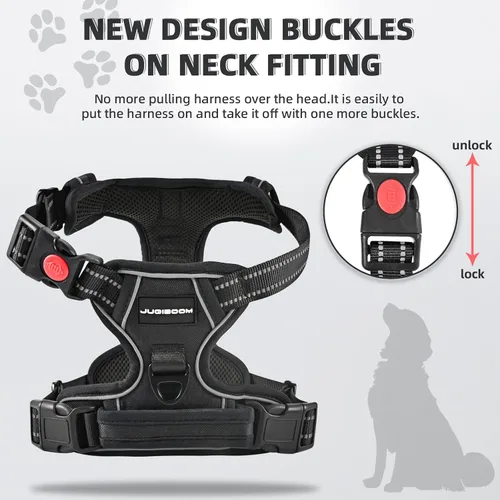 Miniatura 2 de Arnés para perro sin tirón y correa - Chaleco ajustable suave y acolchado, chaleco Oxford reflectante con asa de fácil control para perros pequeños