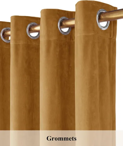 Miniatura 100 de StangH Cortinas de Terciopelo Verde Esmeralda de 96 Pulgadas - Cortinas Opacas de Terciopelo de Lujo Súper Suaves, Elegante Cobertura de Ventana