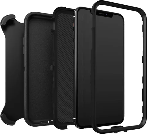 Miniatura 4 de OtterBox Funda para iPhone 11 Pro Max Defender Series - Negro, resistente y duradera, con protección de puerto, incluye soporte de clip para funda