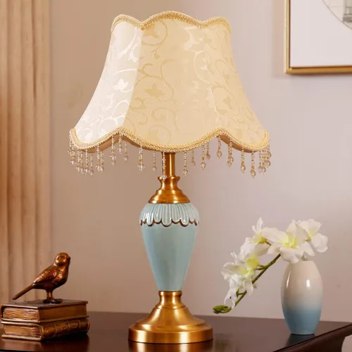 Miniatura 6 de Desk Lamp Reading Light Chinese Retro Table Lamp Bedroom Bedside Lamp Living Room Decoration Ceramic Table Lamps Office Desktop Decor Desk Lamp