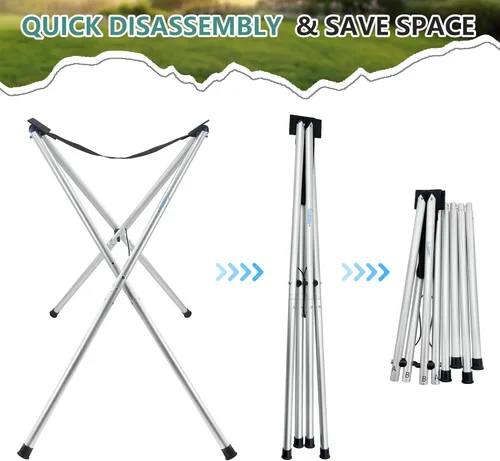 Miniatura 5 de Soporte para kayak, 31 pulgadas de alto, almacenamiento de kayak dividido para paddleboard, canoa, barco, garaje, interior y exterior, estante