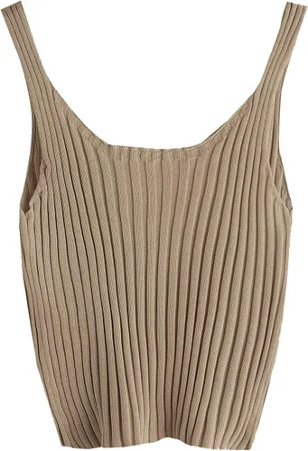 Miniatura 2 de SweatyRocks - Camiseta de tirantes para mujer, ajustada, tipo chaleco, sin mangas, acanalada