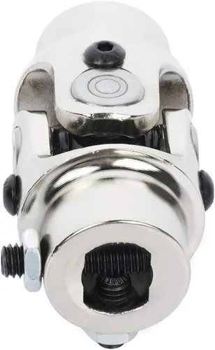 Miniatura 6 de cciyu Juntas de dirección cromadas 11/16-36 Spline X 3/4 DD U-Joint Eje 3.268 in Cromado