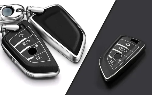 Miniatura 7 de Xotic Tech para BMW 1 2 3 4 5 6 7 Series X1 X3 X4 Key Fob Cover TPU Front+ABS Shell Back Case Protector de llave