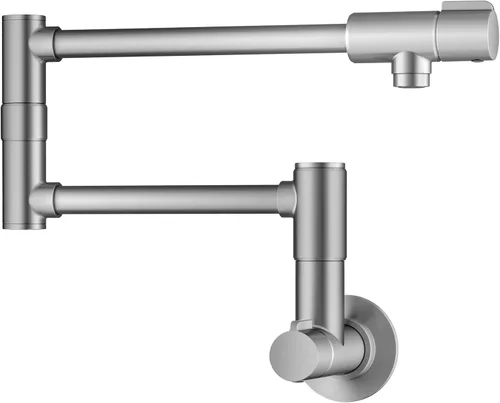 Miniatura 30 de KRAUS Bolden - Grifo de cocina de estilo comercial con mango individual de dos funciones desplegable en bronce champán antiguo libre de manchas