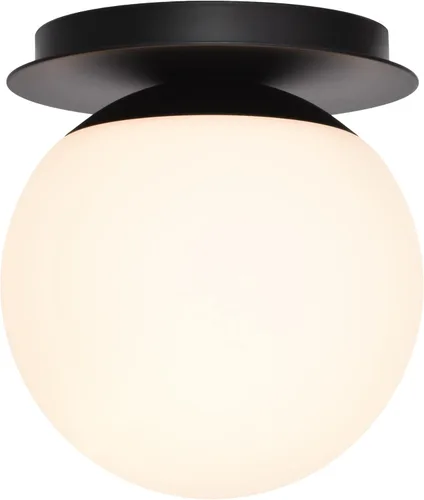 Miniatura 2 de Apliques de pared, 1 lámpara moderna de globo en negro mate, lámpara de pared para dormitorio, baño, sala de estar y pasillo, iluminación
