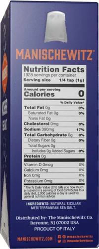 Miniatura 3 de Manischewitz Sal kosher natural, caja a granel de 4 libras con boquilla EZ-Verter, 100% sal marina gruesa de alta calidad de Sicilia Italia, sin