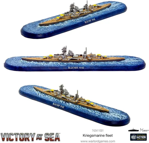 Miniatura 9 de Warlord Victory at Sea - Flota alemana Kriegsmarine para victoria en el mar, acorazado de mesa de la Segunda Guerra Mundial, kit de plástico