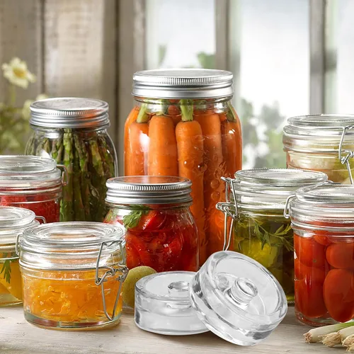 Miniatura 7 de Pesos de fermentación, paquete de 2 pesos de fermentación de vidrio con mango de agarre, pesos de fermentación para tarro de masón de boca ancha
