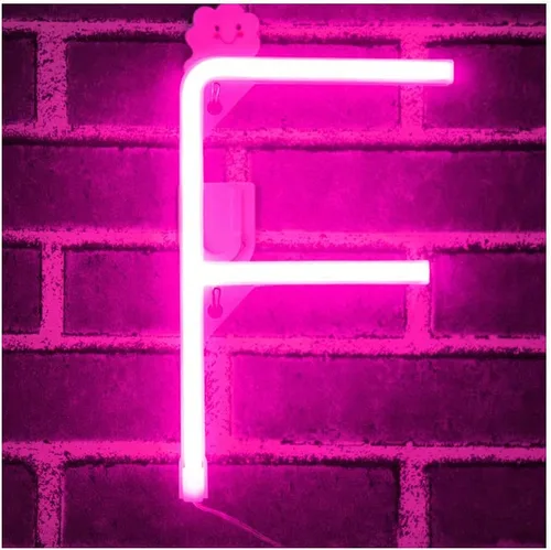Miniatura 34 de Letrero de neón, letras de neón, letras del alfabeto de neón iluminadas, letras con luces LED, letras de marquesina iluminadas, batería, USB, rosa
