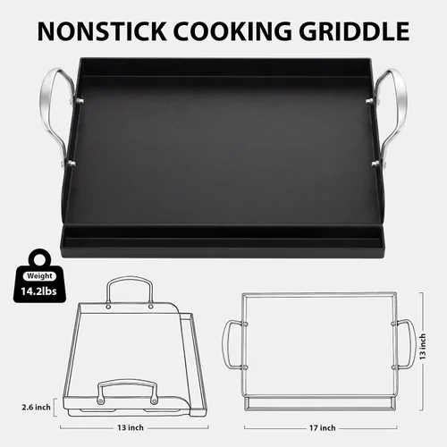 Miniatura 110 de Utheer Parrilla reversible para todas las estufas Camp Chef de 14 y 16 pulgadas, plancha de hierro fundido, para estufa Camp Chef Explorer de 2