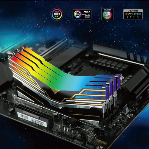 Miniatura 7 de OLOy DDR4 RAM 16 GB (2 x 8 GB) Negro Warhawk Aura Sync RGB 2666 MHz CL19 1.2V 288-Pin Desktop UDIMM (MD4U0826191BE0DA)