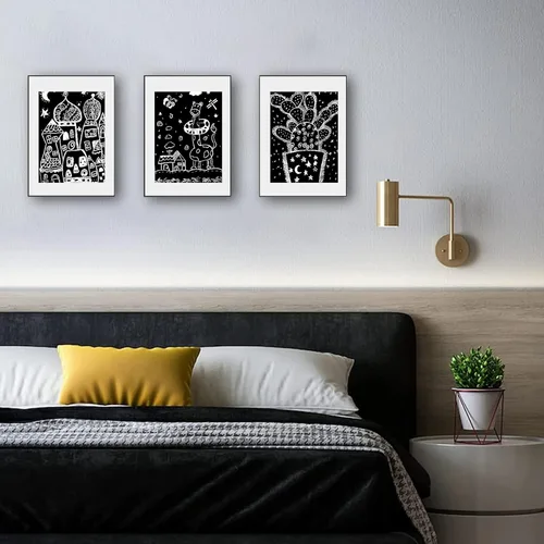 Miniatura 7 de ZOCONE Juego de arte de papel para rascar, 30 hojas de 8 x 11 pulgadas, papel para rascar grande con lápices y plantillas de madera, papel de arte